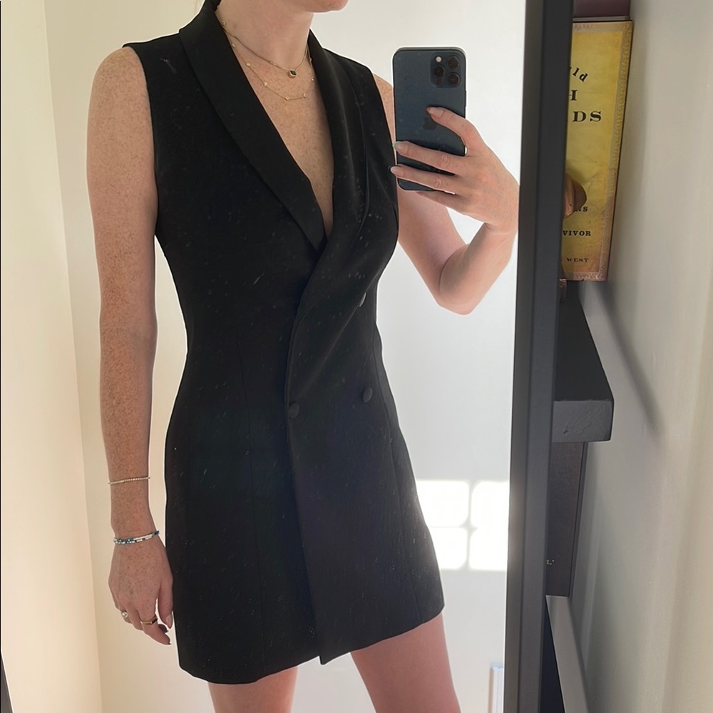 Zara Black Tuxedo Mini Dress